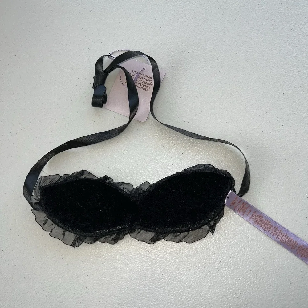 Savage Fenty Cat Nap Eye Mask Black Caviar Floral‎ One Size Padded New with Tag